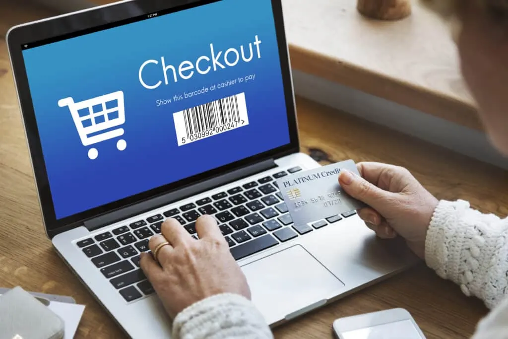 Kasse Kauf Online-Shopping-Konzept